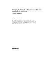 Compaq ML350 - ProLiant - G2 Maintenance And Service Manual предпросмотр