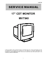 Предварительный просмотр 1 страницы Compaq MV7540 Service Manual