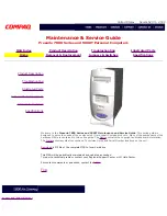 Предварительный просмотр 1 страницы Compaq Presario 5900T Maintenance & Service Manual