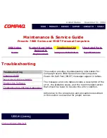 Предварительный просмотр 5 страницы Compaq Presario 5900T Maintenance & Service Manual