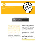 Предварительный просмотр 1 страницы Compaq ProLiant DL380 G6 Datasheet