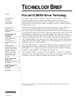 Предварительный просмотр 1 страницы Compaq ProLiant DL590/64 Technology Brief