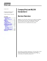 Compaq ProLiant ML350 (G2) Service Overview preview