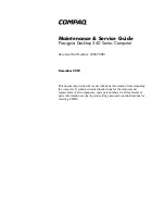 Compaq Prosignia Desktop 340 Series Maintenance & Service Manual предпросмотр