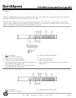 Preview for 1 page of Compaq R1500 - UPS - Lead Acid Specification