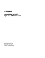 Preview for 1 page of Compaq R6000 Series Operation And Reference Manual