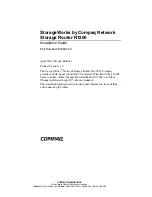 Preview for 1 page of Compaq StorageWorks Storage Router N1200 Installation Manual