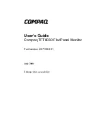 Предварительный просмотр 1 страницы Compaq TFT8030 User Manual