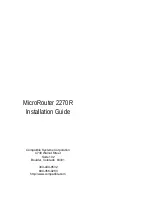 Compatible Systems MicroRouter 2270R Installation Manual preview