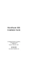 Compatible Systems MicroRouter 900i Installation Manual предпросмотр