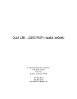 Compatible Systems Octal V.35 - 10 RIOP Installation Manual preview