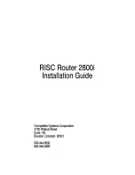 Compatible Systems RISC Router 2800i Installation Manual preview