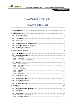 Preview for 1 page of CompeGPS TwoNav Ultra 2.6 User Manual