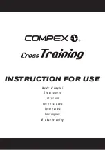 Предварительный просмотр 1 страницы Compex Cross Training Instructions For Use Manual