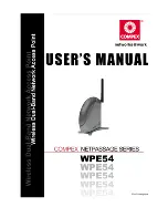 Preview for 1 page of Compex WPE54 User Manual