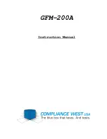 Preview for 1 page of Compliance West GFM-200A Instruction Manual