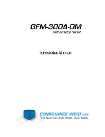 Compliance West GFM-300A-DM Instruction Manual preview