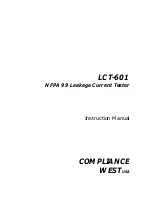 Preview for 1 page of Compliance West LCT-601 Instruction Manual