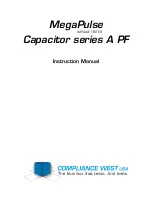 Compliance West MegaPulse Capacitor A PF Series Instruction Manual preview