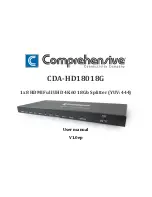 Preview for 1 page of Comprehensive CDA-HD18018G User Manual