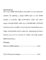 Preview for 2 page of Comprehensive CDA-HD220EK User Manual