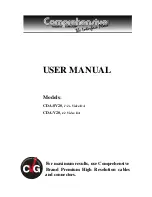 Preview for 1 page of Comprehensive CDA-SV20 User Manual