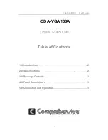 Comprehensive CDA-VGA108A User Manual preview