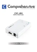 Preview for 1 page of Comprehensive CSC-450 Operation Manual