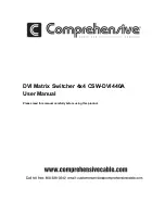 Preview for 1 page of Comprehensive CSW-DVI440A User Manual