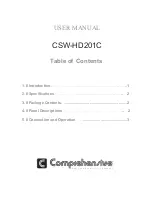 Comprehensive CSW-HD201C User Manual preview