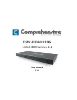 Preview for 1 page of Comprehensive CSW-HD40118G User Manual