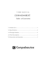 Comprehensive CSW-HD440EXT User Manual preview