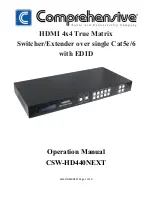 Comprehensive CSW-HD440NEXT Operation Manual preview