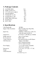 Preview for 3 page of Comprehensive CSW-HD440NEXT Operation Manual