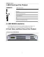 Preview for 5 page of Comprehensive CSW-HD880 User Manual