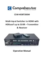 Предварительный просмотр 1 страницы Comprehensive CSW-HDBT300M Operation Manual