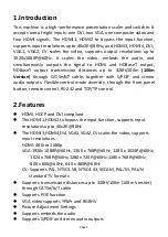 Предварительный просмотр 2 страницы Comprehensive CSW-HDBT300M Operation Manual