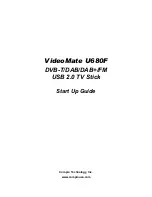 Compro Technology VideoMate U680F Startup Manual preview