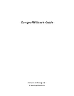 COMPRO COMPROFM Manual preview