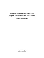 COMPRO DVB-U2200 - START UP GUIDE Manual preview