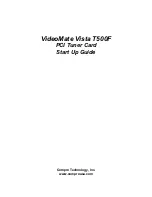 COMPRO T500F - STARTUP Manual preview