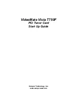 COMPRO T750F - STARTUP Manual preview