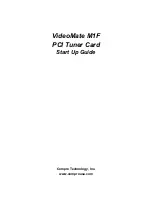 COMPRO VideoMate M1F Startup Manual preview