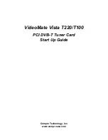 COMPRO VISTA T100 - START UP GUIDE Manual preview