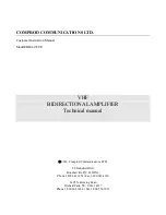 Preview for 1 page of Comprod Communications BDA-138174 Technical Manual