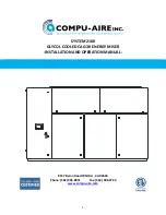 Предварительный просмотр 1 страницы Compu-aire CAG-30 Series Installation And Operation Manual