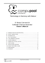 Предварительный просмотр 4 страницы Compu Pool Products E-S100 Owner'S Manual