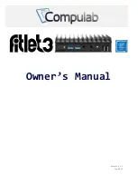 CompuLab filet3 Owner'S Manual предпросмотр