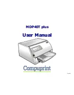 Предварительный просмотр 1 страницы Compuprint MDP40T plus User Manual