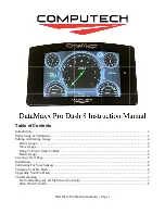 Computech DataMaxx Pro Dash 8 Instruction Manual preview